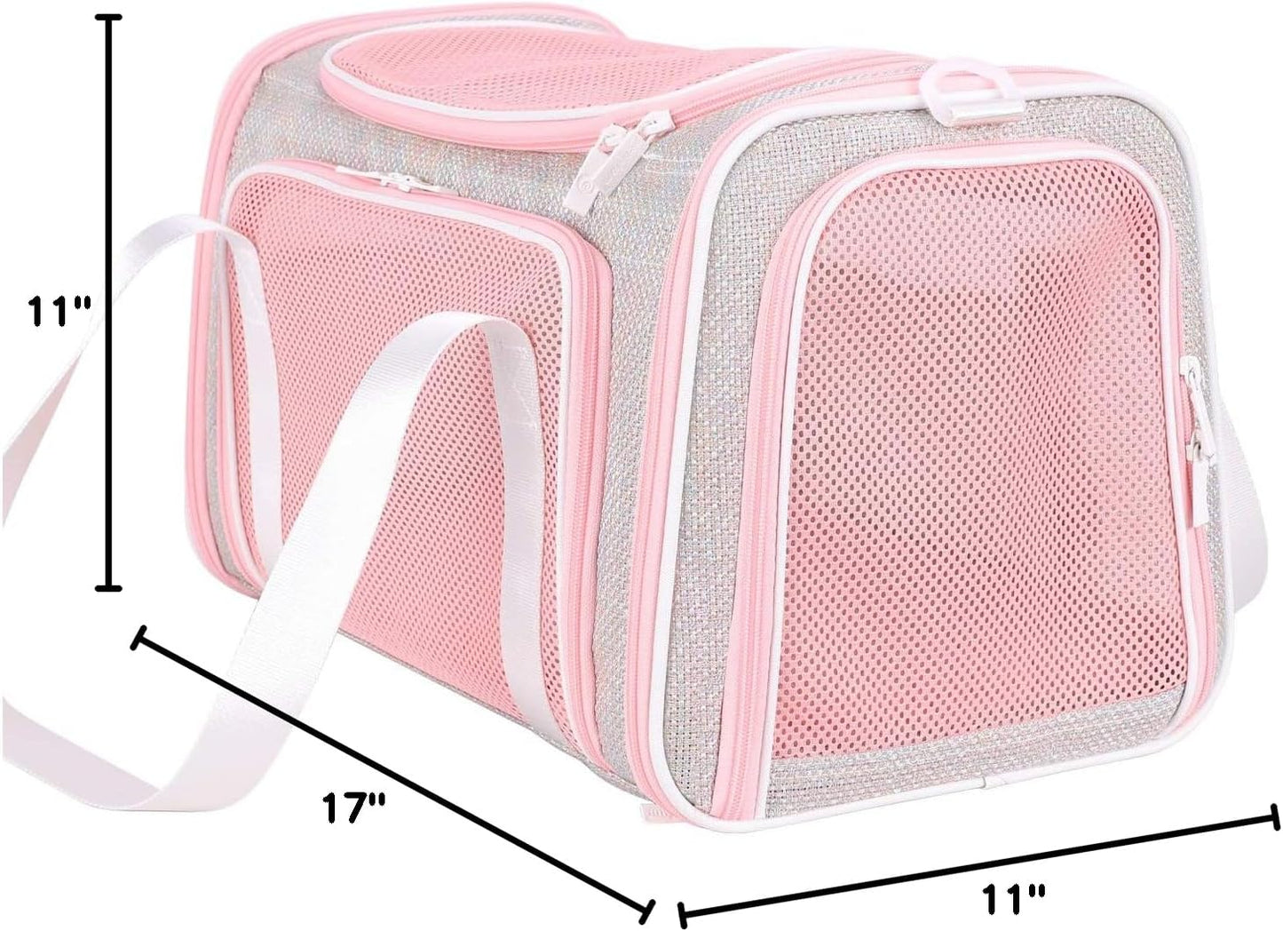 Soft Travel Pet Carrier – Medium Size for Cats & Small Dogs (Fantasy Pink)