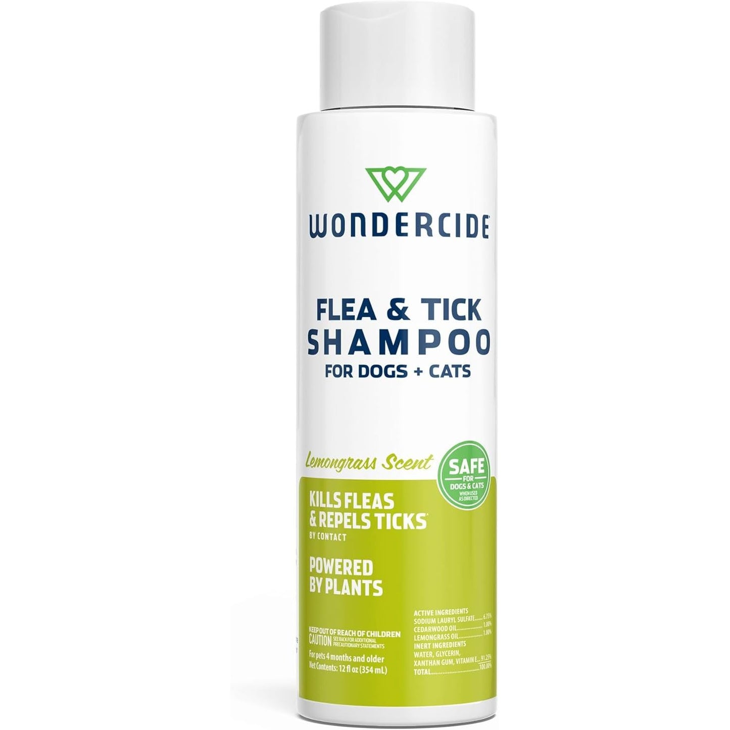 Flea and Tick Shampoo for Dogs and Cats - Natural Treatment for Pets Over 4 Months - 12 Fl Oz
