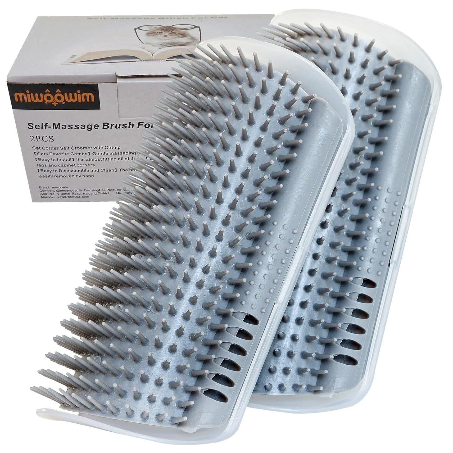 2-Pack Extended Self-Grooming Cat Brush