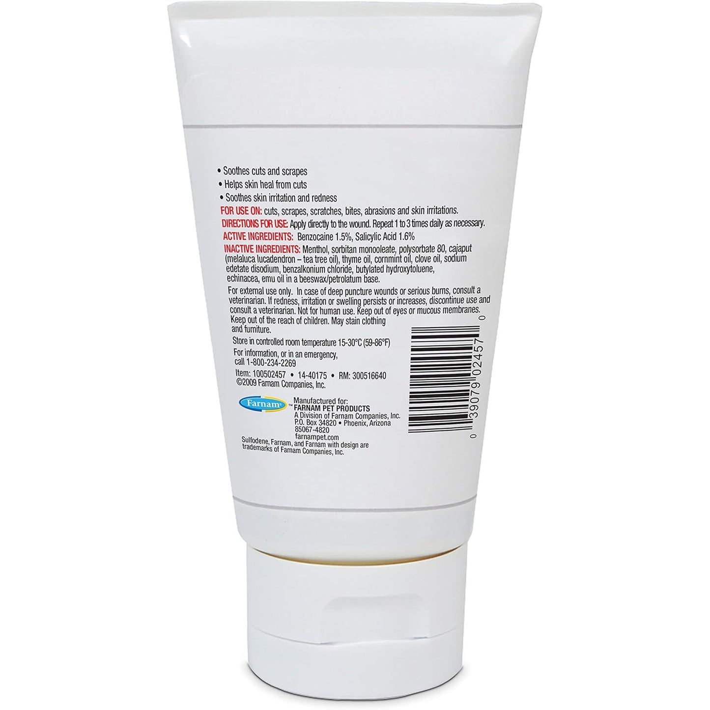 Sulfodene Dog Wound Care 3-Way Ointment, Relieves Pain & Prevents Infection for Dog Cuts, Scrapes, Bites and Injuries, 2 Ounce