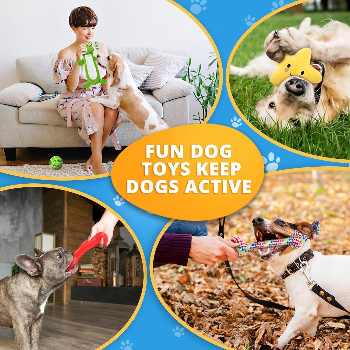 8-Pack Puppy Toy Set for Small Dogs - Includes Plush Squeaky Toys, Rope Toys, and Teething Balls