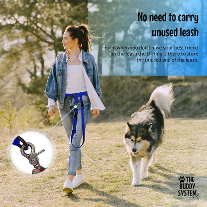  The Buddy System™ Adjustable Hands-Free Dog Leash – Waist-Worn, Convertible & Tangle-Free