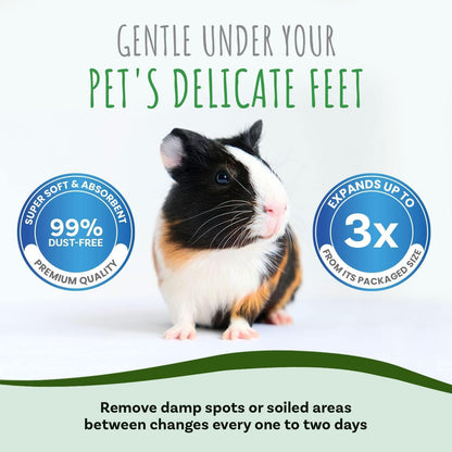 Soft White Paper Bedding – 56L for Rabbits, Guinea Pigs, Hamsters & More