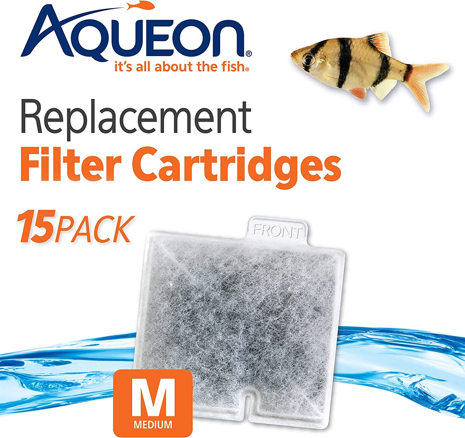 Medium Replacement Filter Cartridges for Aquarium Fish Tanks - 15 Pack