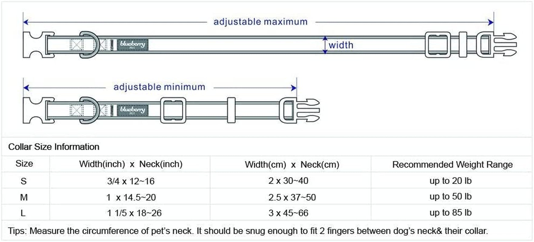 Reflective Neoprene-Padded Dog Collar – Large (18"–26")