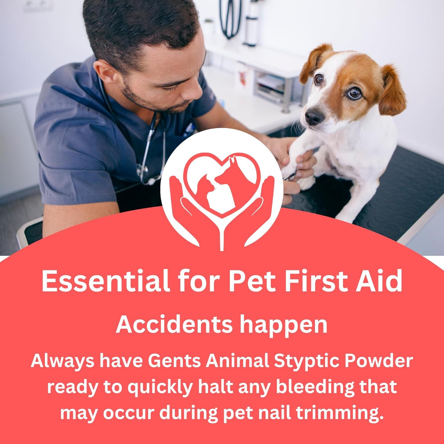 G.B.S Styptic Powder for Pets (1 Oz) - Rapid Blood Coagulation Powder for Dogs, Cats, and Birds - Ideal for Nail Clipping, Cuts, and Grooming