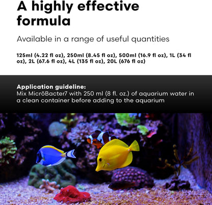 Microbacter7 – Advanced Aquarium Biofilter Support for Fresh & Saltwater (16.9 fl oz)