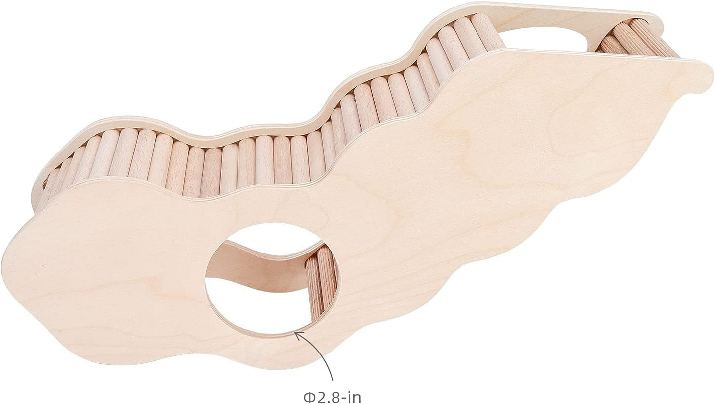 Niteangel Hamster House W/Climbing Ladder for Hamsters Gerbils Mice or Similar-Sized Pets (Secret Peep Tunnel Hamster Hut)