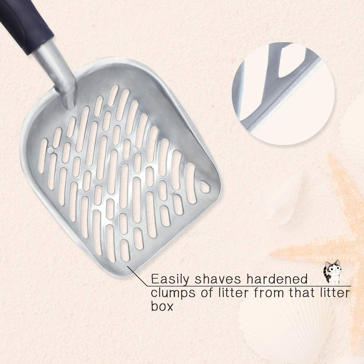 Vivaglory Heavy-Duty Metal Cat Litter Scoop