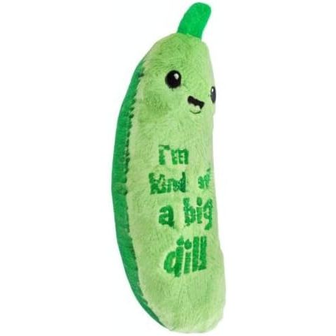 Catstages Crunchy Pickle Kicker Cat Toy - Plush Crinkle Toy with Catnip and Dental Mesh for Feline Health and Happiness, 6.5 inches
