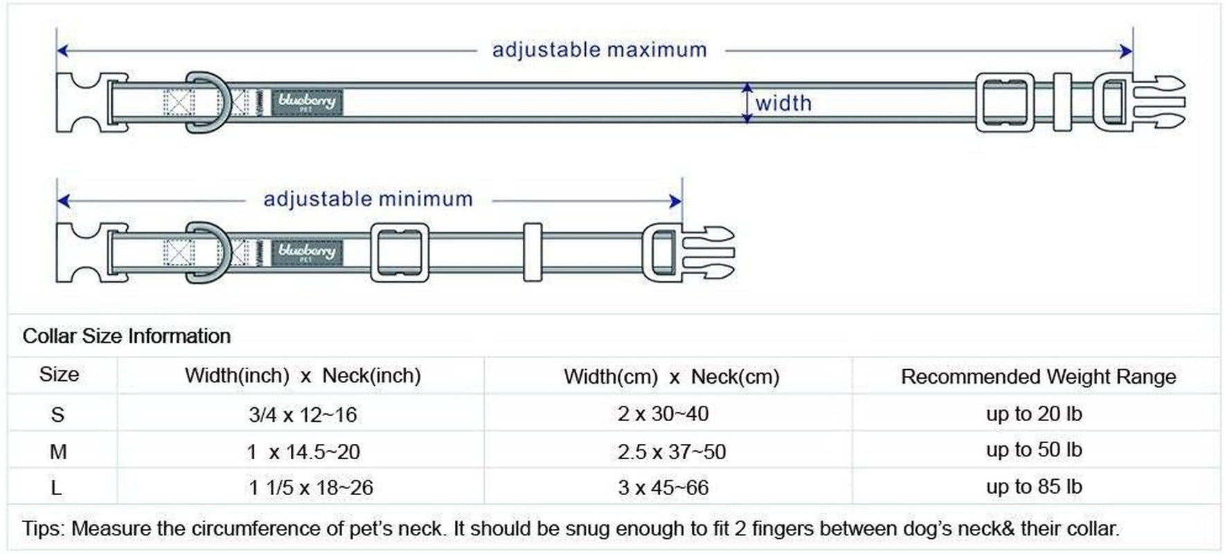 Reflective Neoprene-Padded Dog Collar – Large (18"–26")