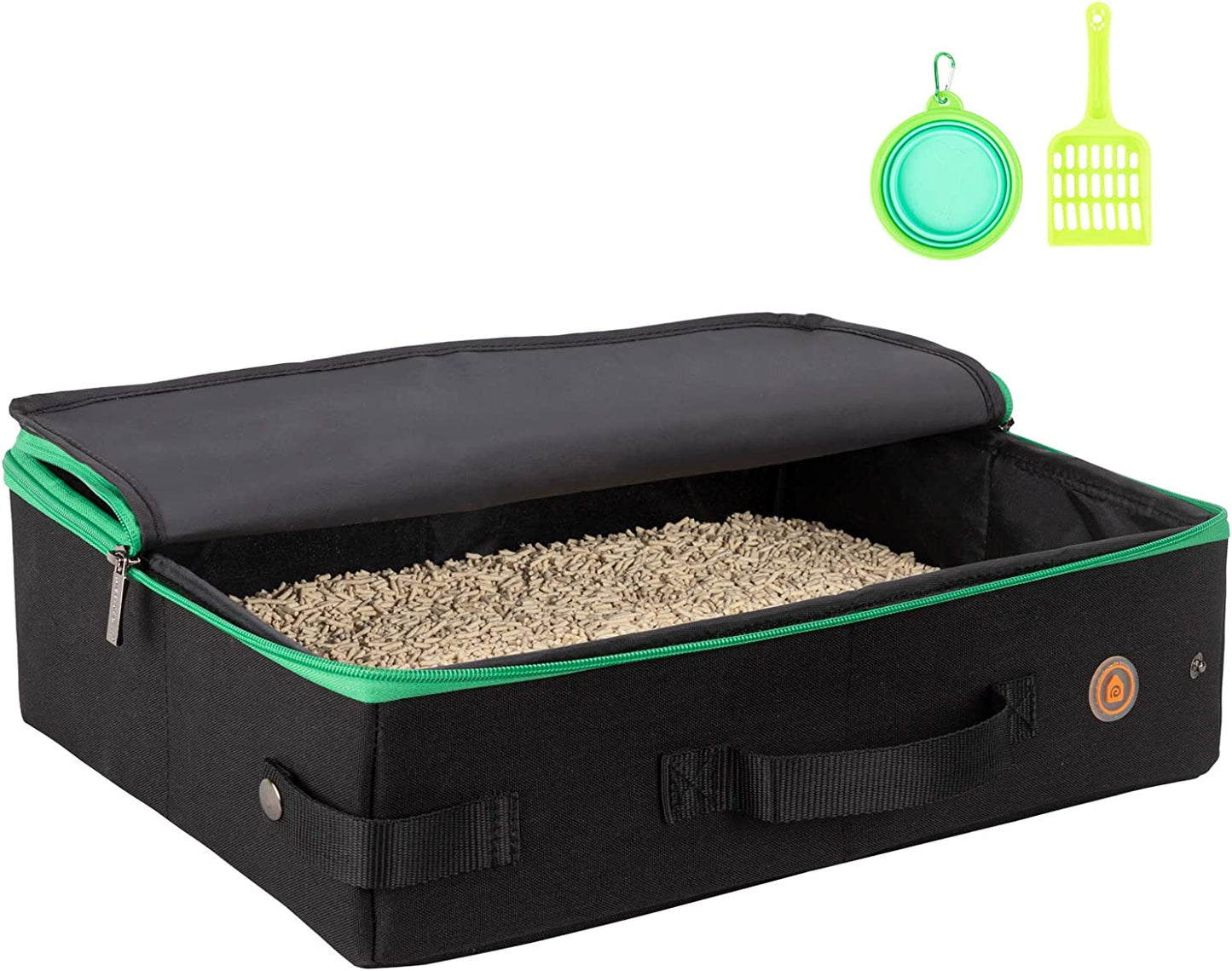 Portable Cat Travel Litter Box with Lid – Odor-Blocking, Easy to Carry & Clean