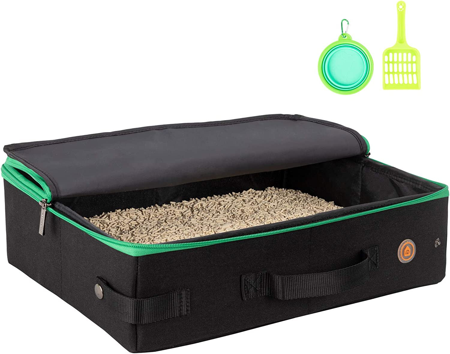 Portable Cat Travel Litter Box with Lid – Odor-Blocking, Easy to Carry & Clean
