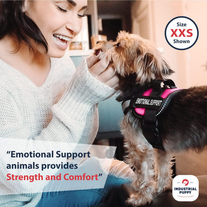 Heavy Duty Emotional Support Dog Vest Harness with Reflective Straps, Interchangeable Patches & Top Handle - ESA Dog Vest in 8 Sizes, Durable Service Harness for Working and Support Dogs