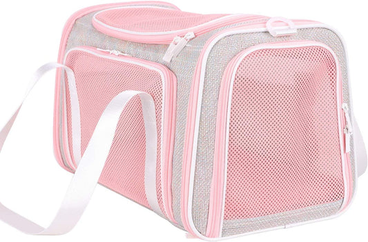 Soft Travel Pet Carrier – Medium Size for Cats & Small Dogs (Fantasy Pink)