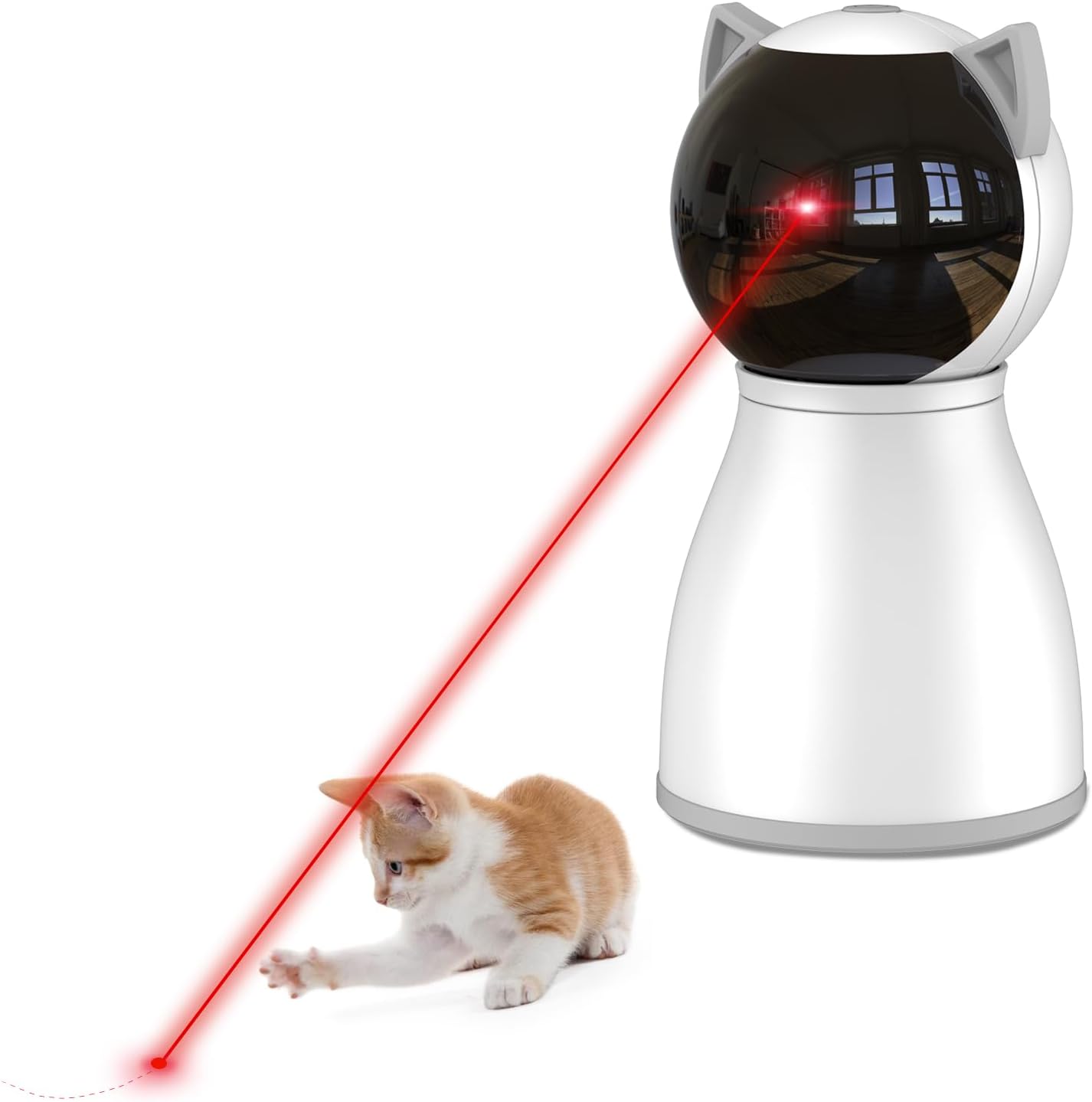 Laser Cat Toys for Indoor Cats,The 4Th Generation Real Random Trajectory Motion Activated Rechargeable Automatic Cat Laser Toy,Interactive Cat Toys for Bored Indoor Adult Cats/Kittens 