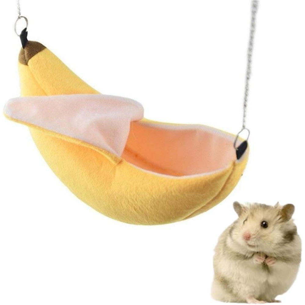 Themed Bed House and Hammock for Small Animals, Cozy Cage Nest for Sugar Gliders, Hamsters, and Small Birds