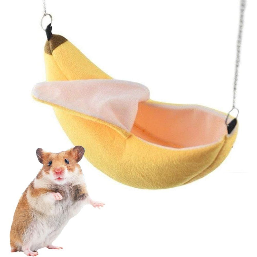 Themed Bed House and Hammock for Small Animals, Cozy Cage Nest for Sugar Gliders, Hamsters, and Small Birds