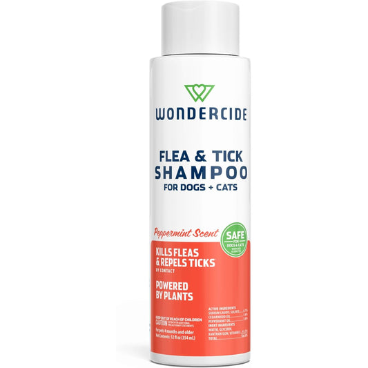 Flea and Tick Shampoo for Dogs and Cats - Natural Treatment for Pets Over 4 Months - 12 Fl Oz