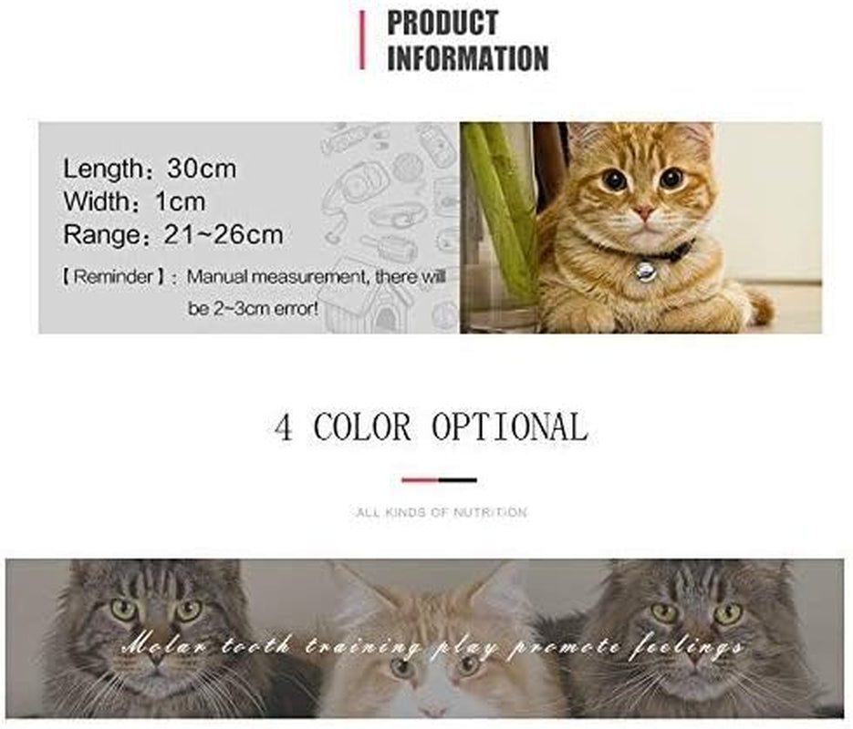 Velvet Heart Charm Cat Collar Set – Adjustable with Bells (Black & Red, 8-11”)