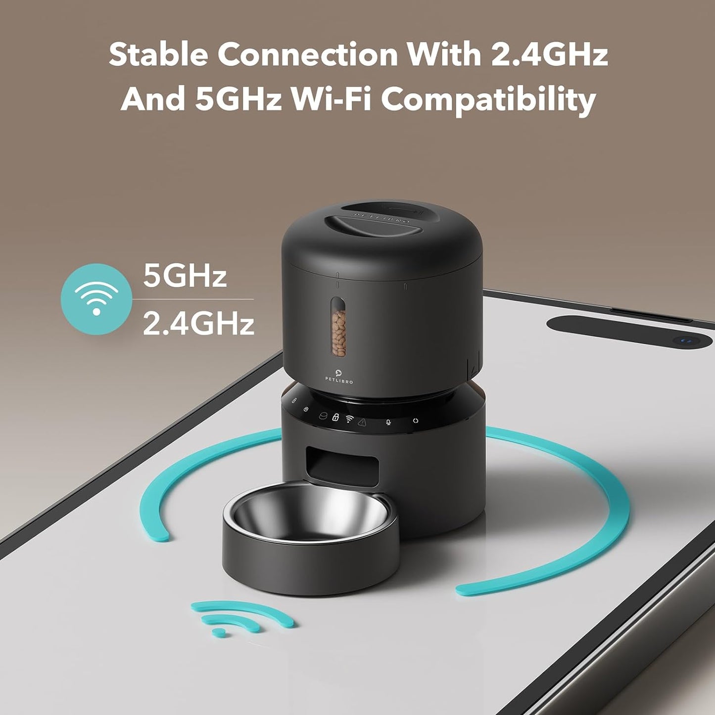 Automatic WiFi Cat Feeder – 5G Timed Dispenser with Freshness Seal, Up to 10 Meals/Day (48 Portions)