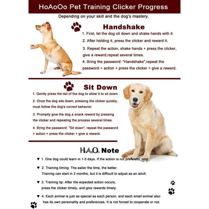 Pet Training Clicker with Wrist Strap - Dog Training Clickers in Black and Blue