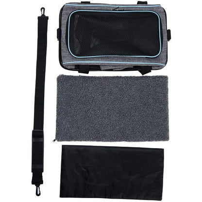 Soft-Sided Pet Carrier for Cats and Dogs up to 16 lbs - 17.5"x11"x11" Travel Bag for Pets