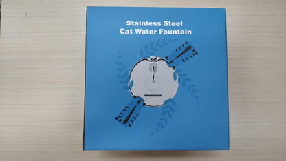 Cat Water Fountain Stainless Steel: Cat Fountain for Drinking - 88Oz/2.6L Pet Water Fountain for Cats Indoor - Quiet Cats Water Bowl Dispenser - Pets Feeding & Watering Supplies - for Small Animals