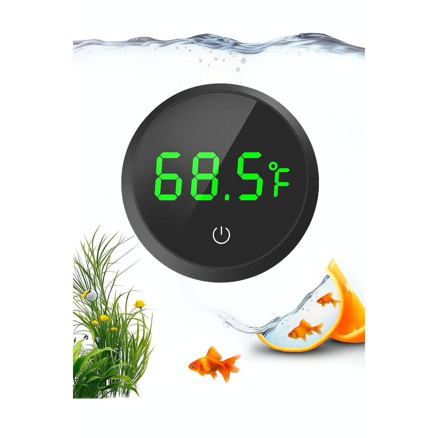 Wireless Digital Aquarium Thermometer with LED Display and Touch Stick