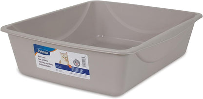 Petmate Open Litter Pan - Spacious Blue/Gray Design for Comfortable Cat Use, Made in the USA
