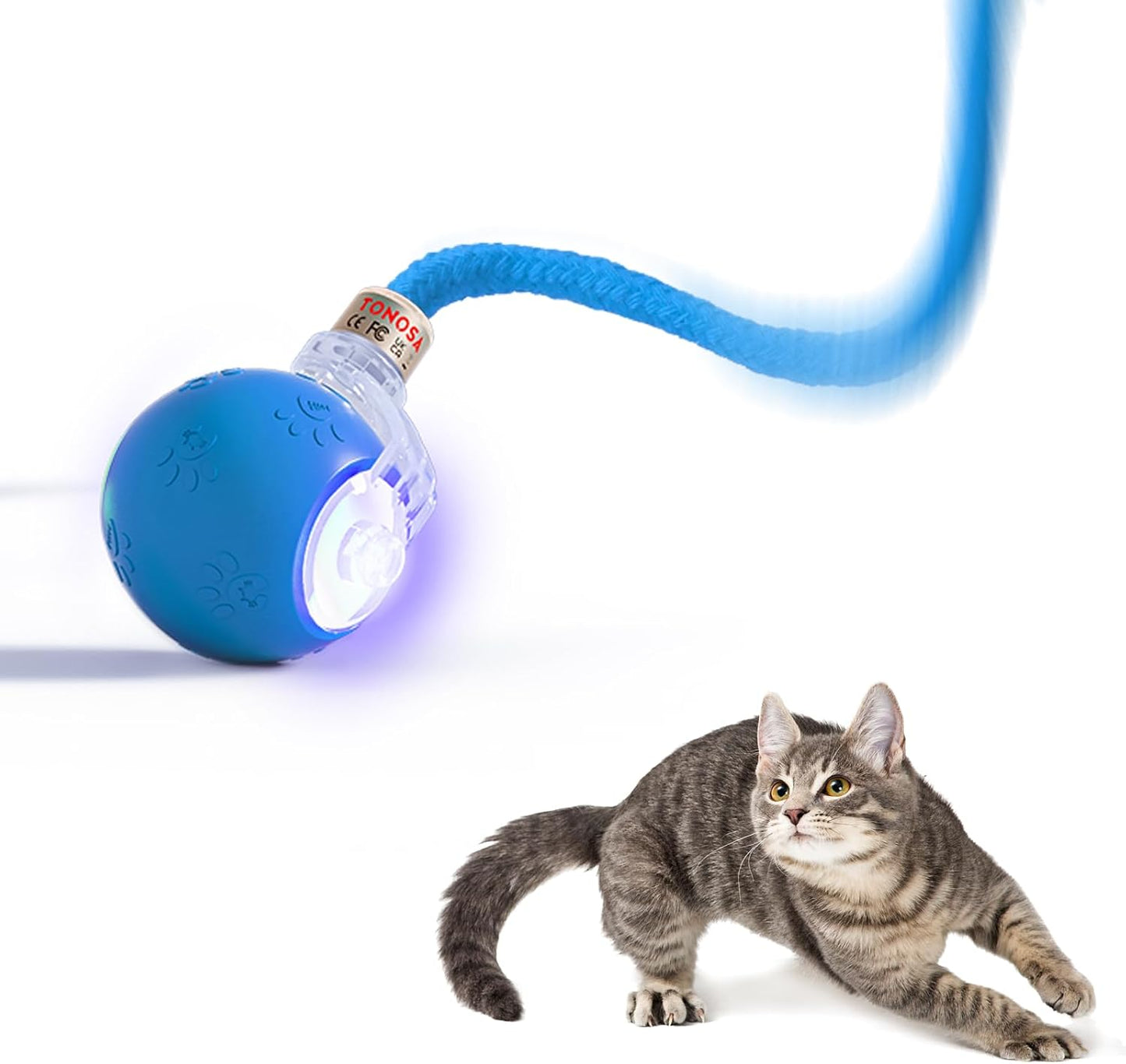 Interactive Cat Toys for Bored Indoor Cats - Motion Activated, RGB Lighting, 2 Speed Settings & 3 Modes - for Cats & Kittens!