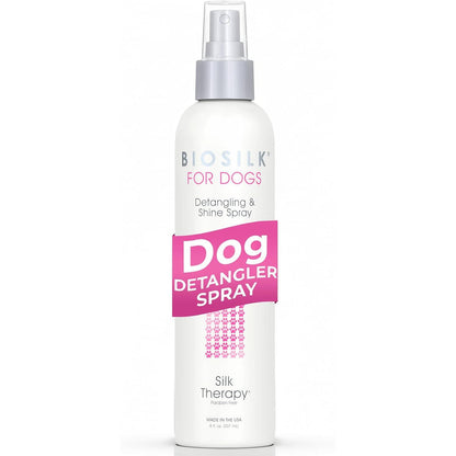 Silk Therapy Detangling and Shine Protecting Spray for Dogs, Suitable for All Coats and Breeds, 8 Fl Oz