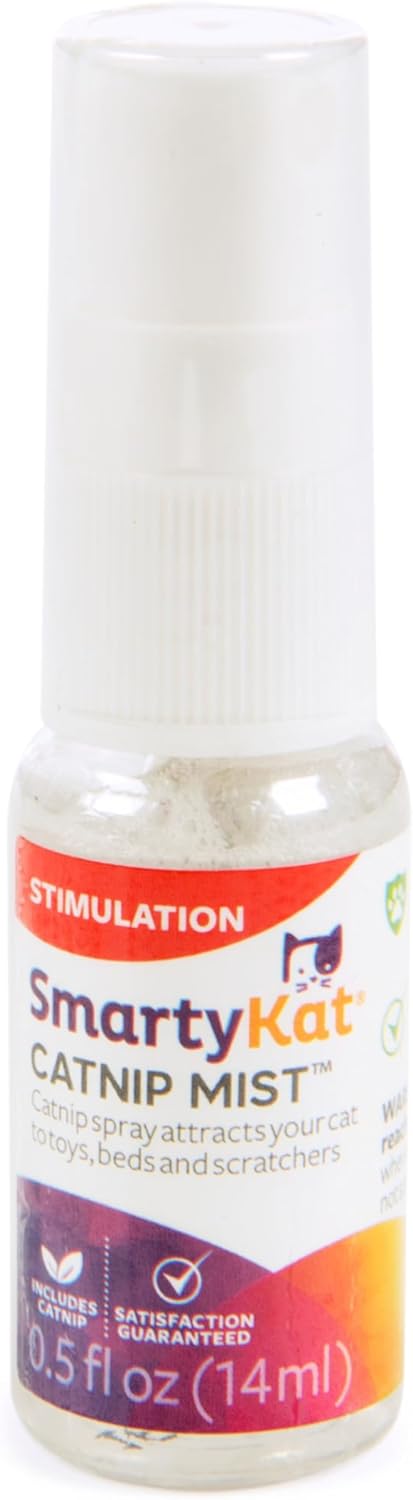 Smartykat Catnip Mist Catnip-Infused Cat Attractant Spray, Stimulating Positive Training Aid for Cats & Kittens, Trial Size