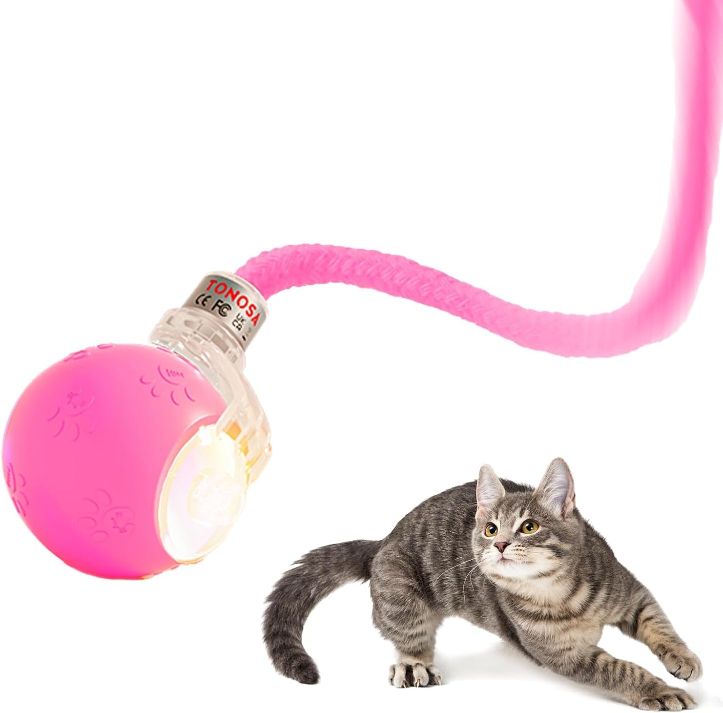 Interactive Cat Toys for Bored Indoor Cats - Motion Activated, RGB Lighting, 2 Speed Settings & 3 Modes - for Cats & Kittens!