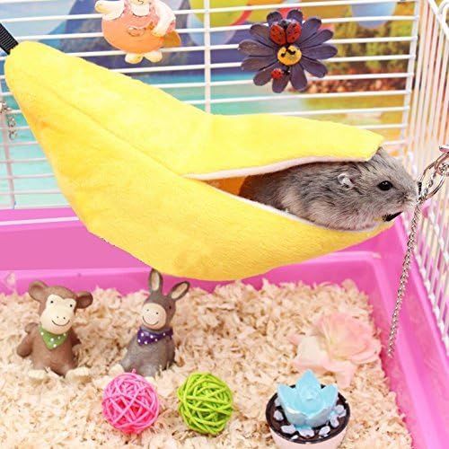 Themed Bed House and Hammock for Small Animals, Cozy Cage Nest for Sugar Gliders, Hamsters, and Small Birds