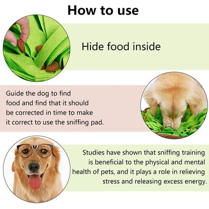 Interactive Pet Snuffle Mat for Dogs and Cats - Enhances Foraging Skills, Ideal for Indoor and Outdoor 