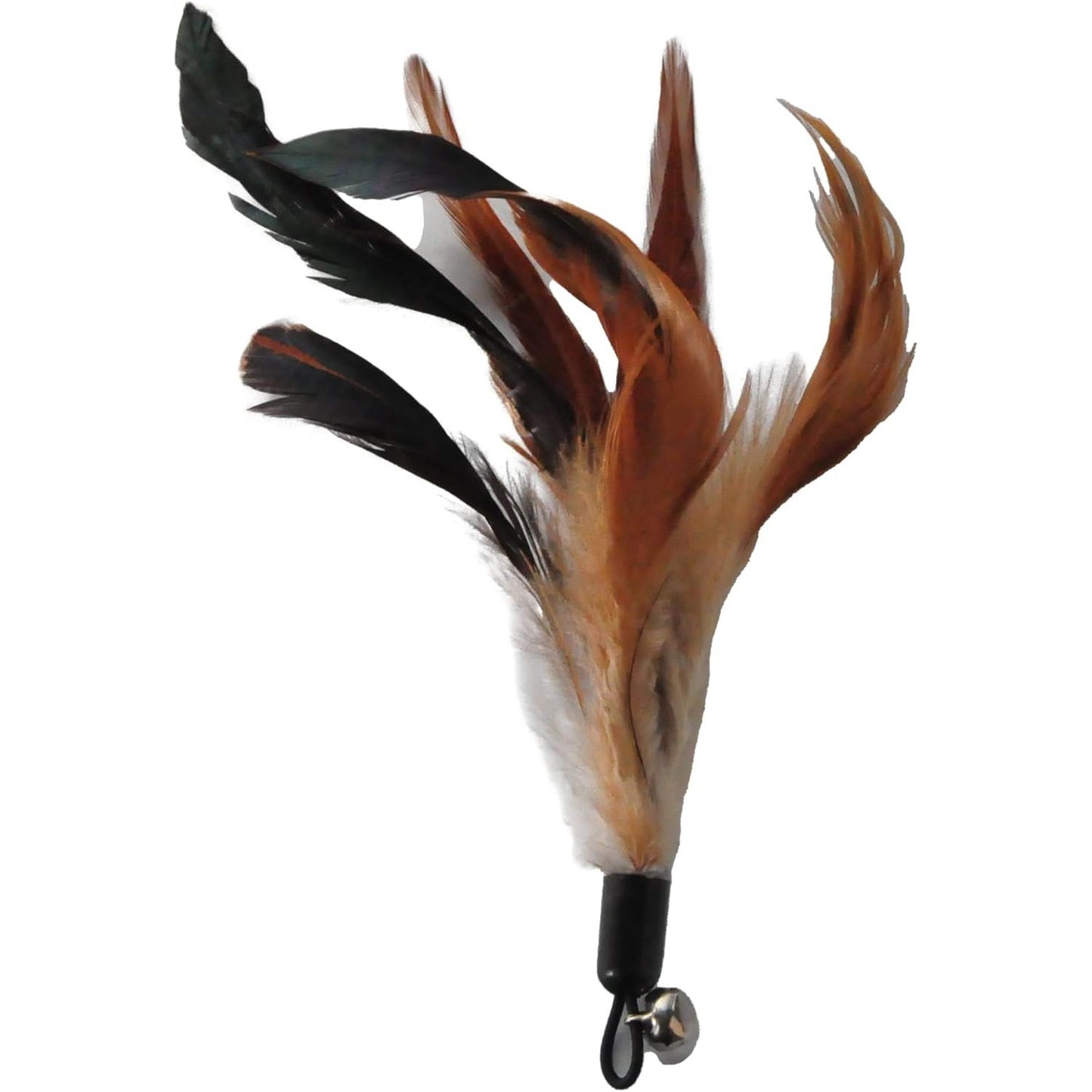 Natural Feather Cat Toy Set - Non-Toxic Wand and Refill Feathers for Indoor Play