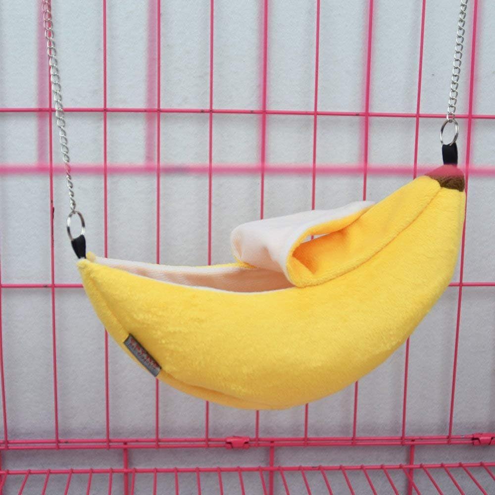 Themed Bed House and Hammock for Small Animals, Cozy Cage Nest for Sugar Gliders, Hamsters, and Small Birds