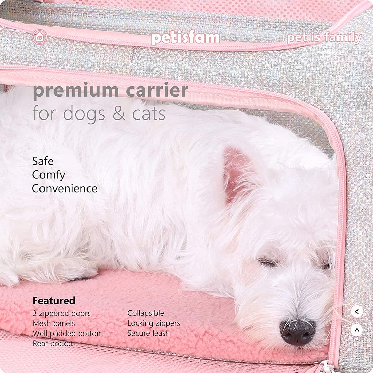 Soft Travel Pet Carrier – Medium Size for Cats & Small Dogs (Fantasy Pink)
