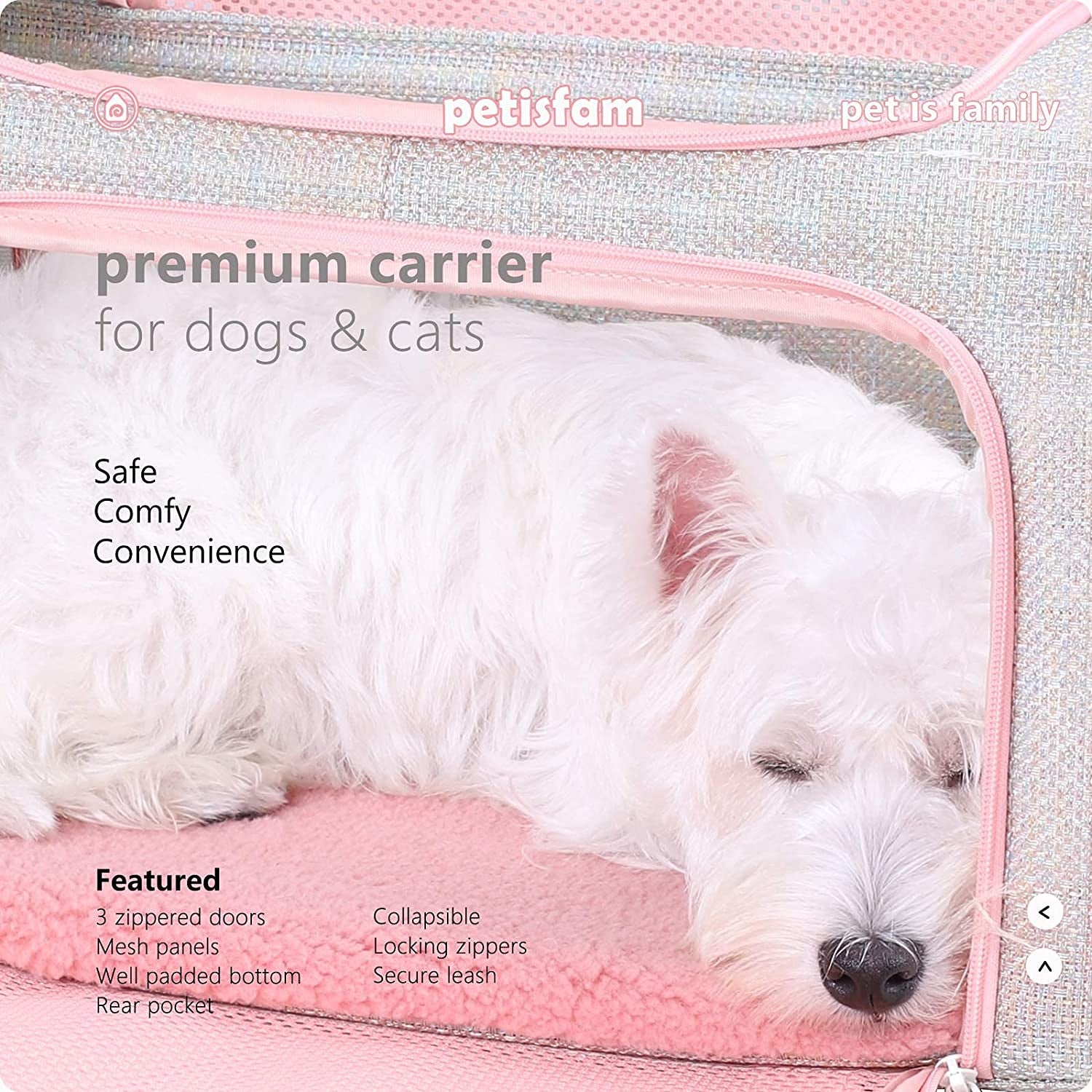 Soft Travel Pet Carrier – Medium Size for Cats & Small Dogs (Fantasy Pink)