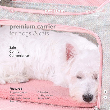 Soft Travel Pet Carrier – Medium Size for Cats & Small Dogs (Fantasy Pink)