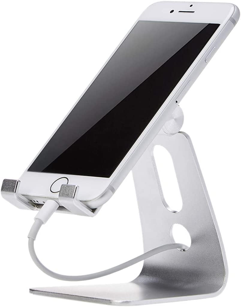 Adjustable Aluminum Phone Stand for Cell Phones (silver)