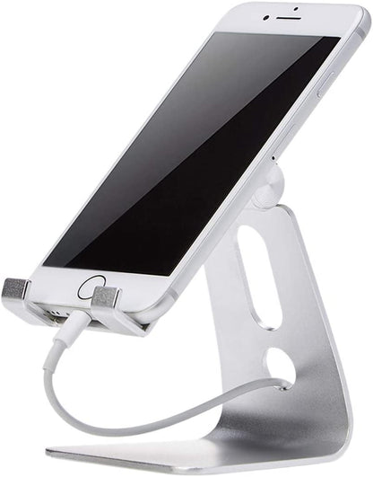 Adjustable Aluminum Phone Stand for Cell Phones (silver)