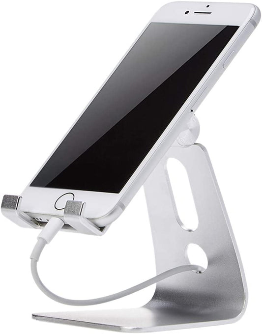 Adjustable Aluminum Phone Stand for Cell Phones (silver)
