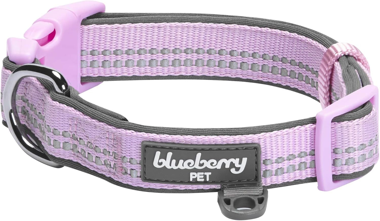 Reflective Neoprene-Padded Dog Collar – Large (18"–26")