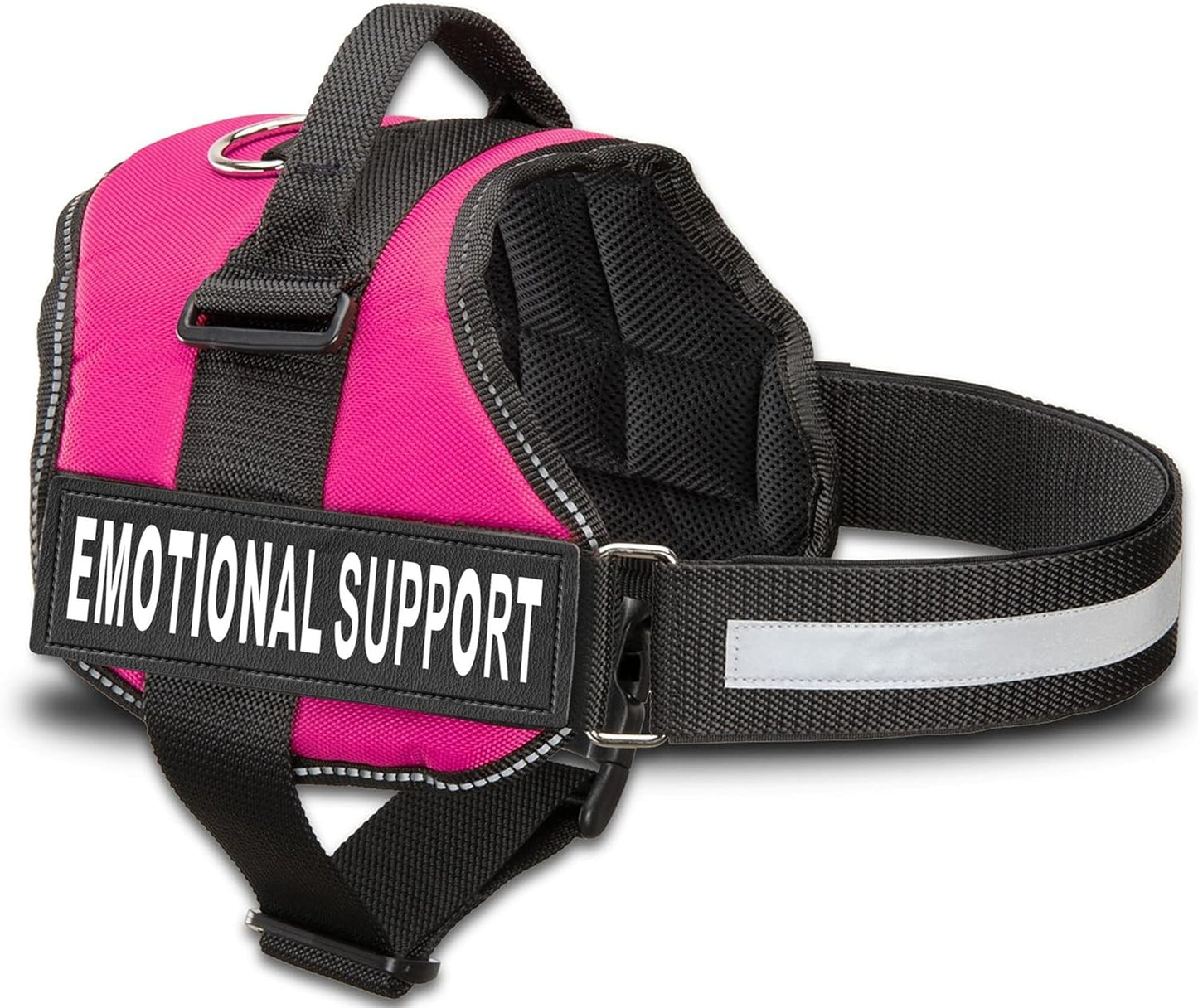 Heavy Duty Emotional Support Dog Vest Harness with Reflective Straps, Interchangeable Patches & Top Handle - ESA Dog Vest in 8 Sizes, Durable Service Harness for Working and Support Dogs