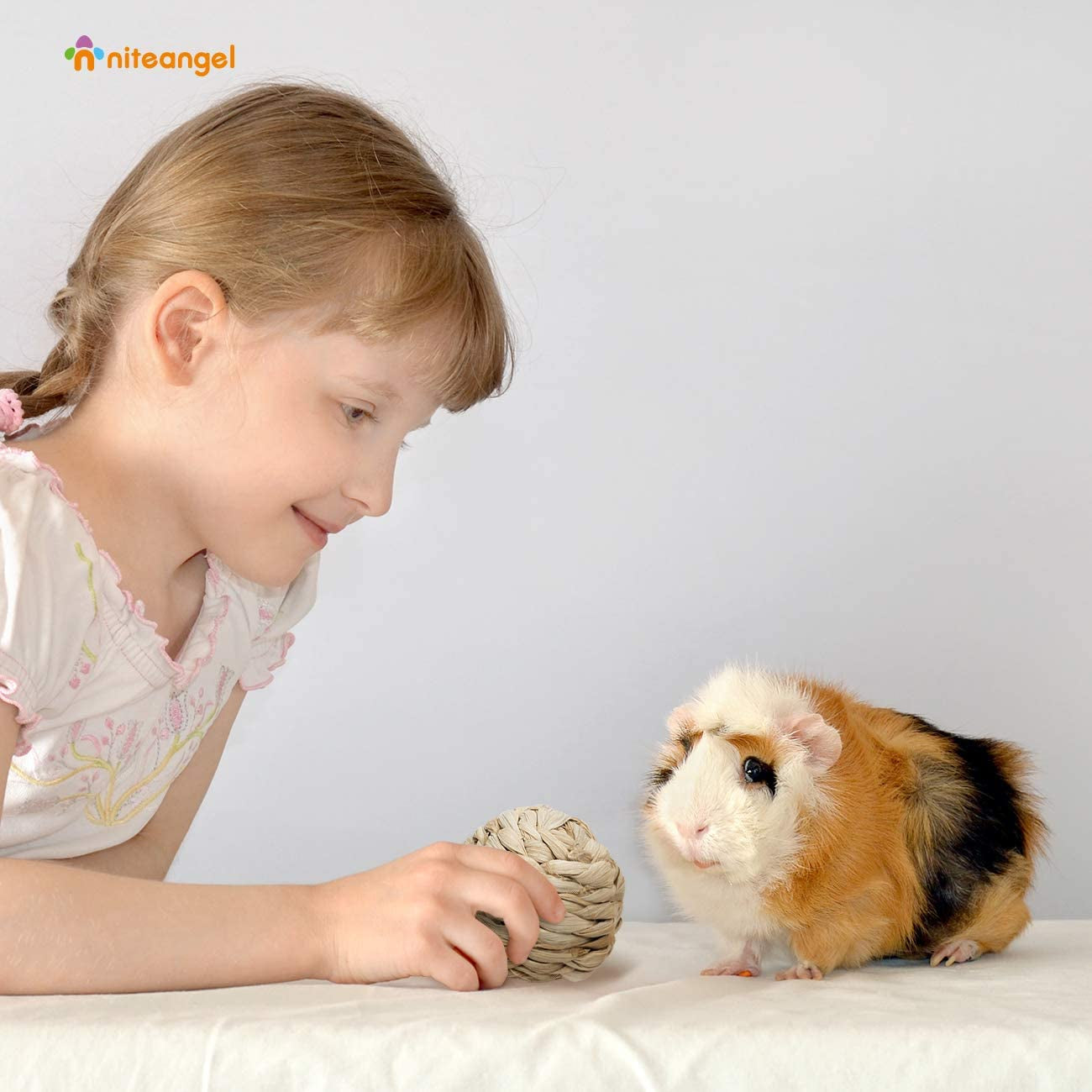 Natural Chew Activity Toys - Safe Hay Grass Balls for Small Pets including Chinchillas, Guinea Pigs, Rats, Rabbits, Hamsters, Gerbils, Degus, and Bunnies