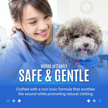 G.B.S Styptic Powder for Pets (1 Oz) - Rapid Blood Coagulation Powder for Dogs, Cats, and Birds - Ideal for Nail Clipping, Cuts, and Grooming