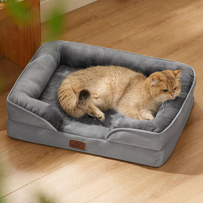 Orthopedic Pet Bed – Waterproof, Washable Sofa-Style Bed for Extra Small Dogs & Cats with Non-Skid Bottom