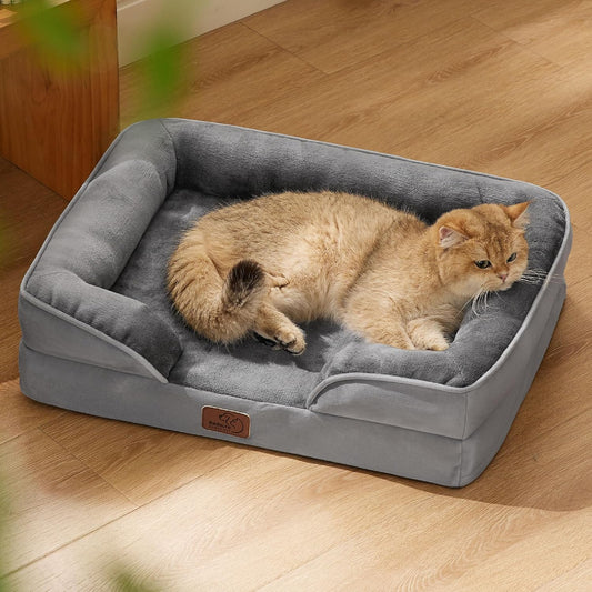 Orthopedic Pet Bed – Waterproof, Washable Sofa-Style Bed for Extra Small Dogs & Cats with Non-Skid Bottom